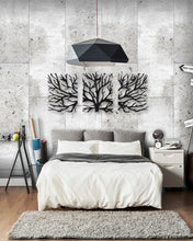 Load image into Gallery viewer, Steel wall art medium tree 700x 1700 Powder coated black metal Garden