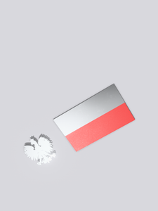 Polish flag with eagle