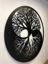 Load image into Gallery viewer, Tree of life Yin Yang metal wall art 70cm diameter 27.5 inch