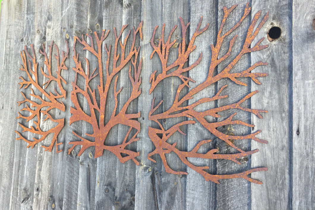 Metal wall art tree