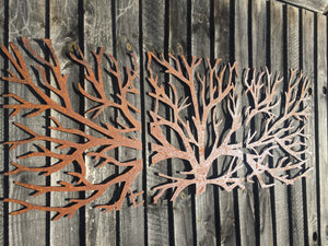 Metal wall art tree